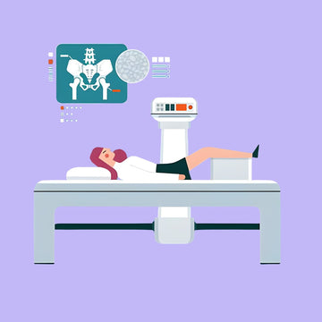 Dexa scanning tecknad bild